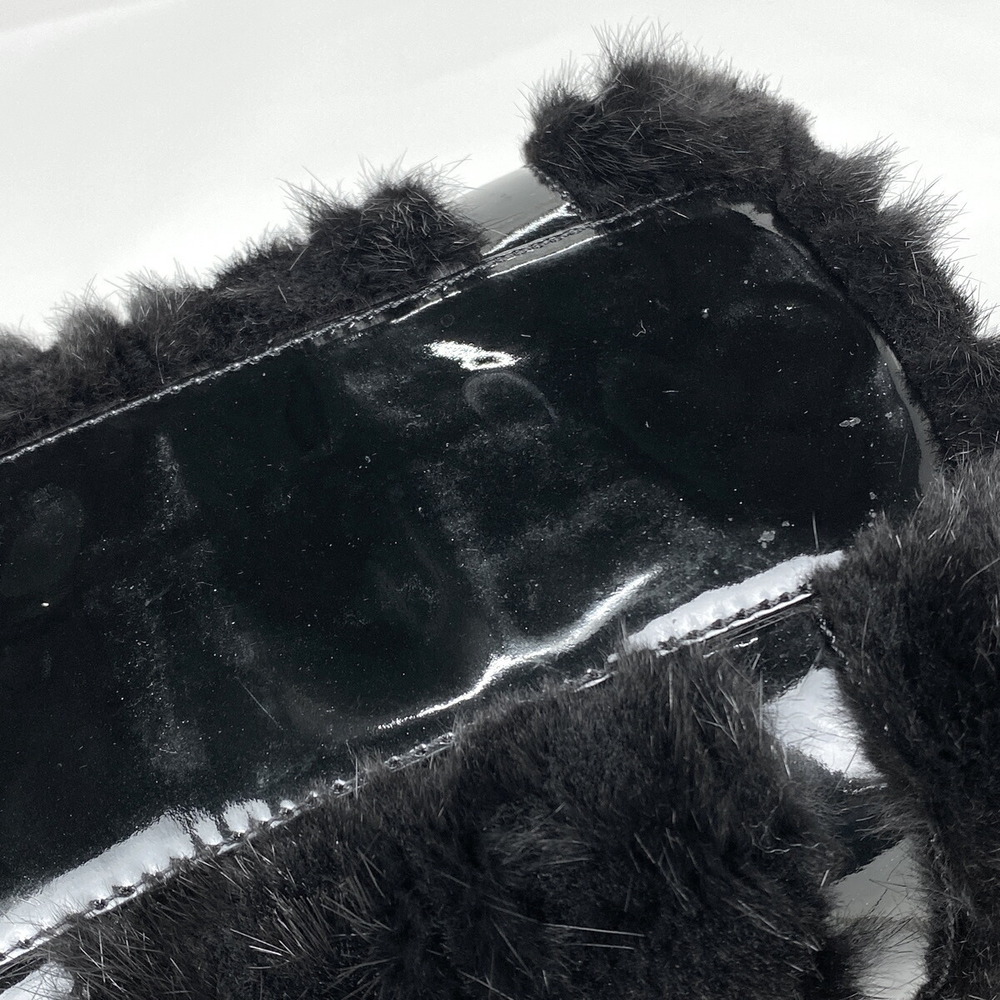 Fendi Enamel Fur Black Handbag